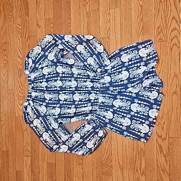 Lilly Pulitzer Elsa Indigo Get in Line Romper - Picture 8 of 12